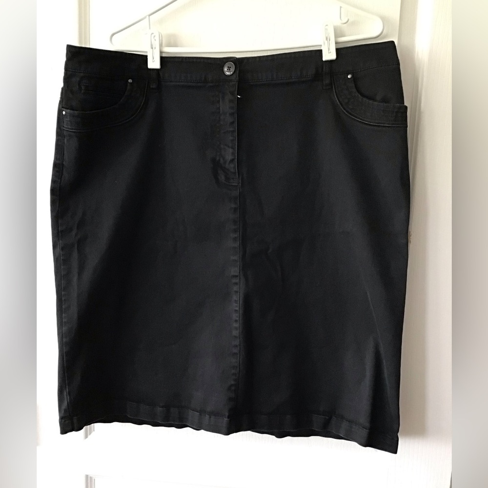 Plus Size Jessica  Stretch Denim Skirt